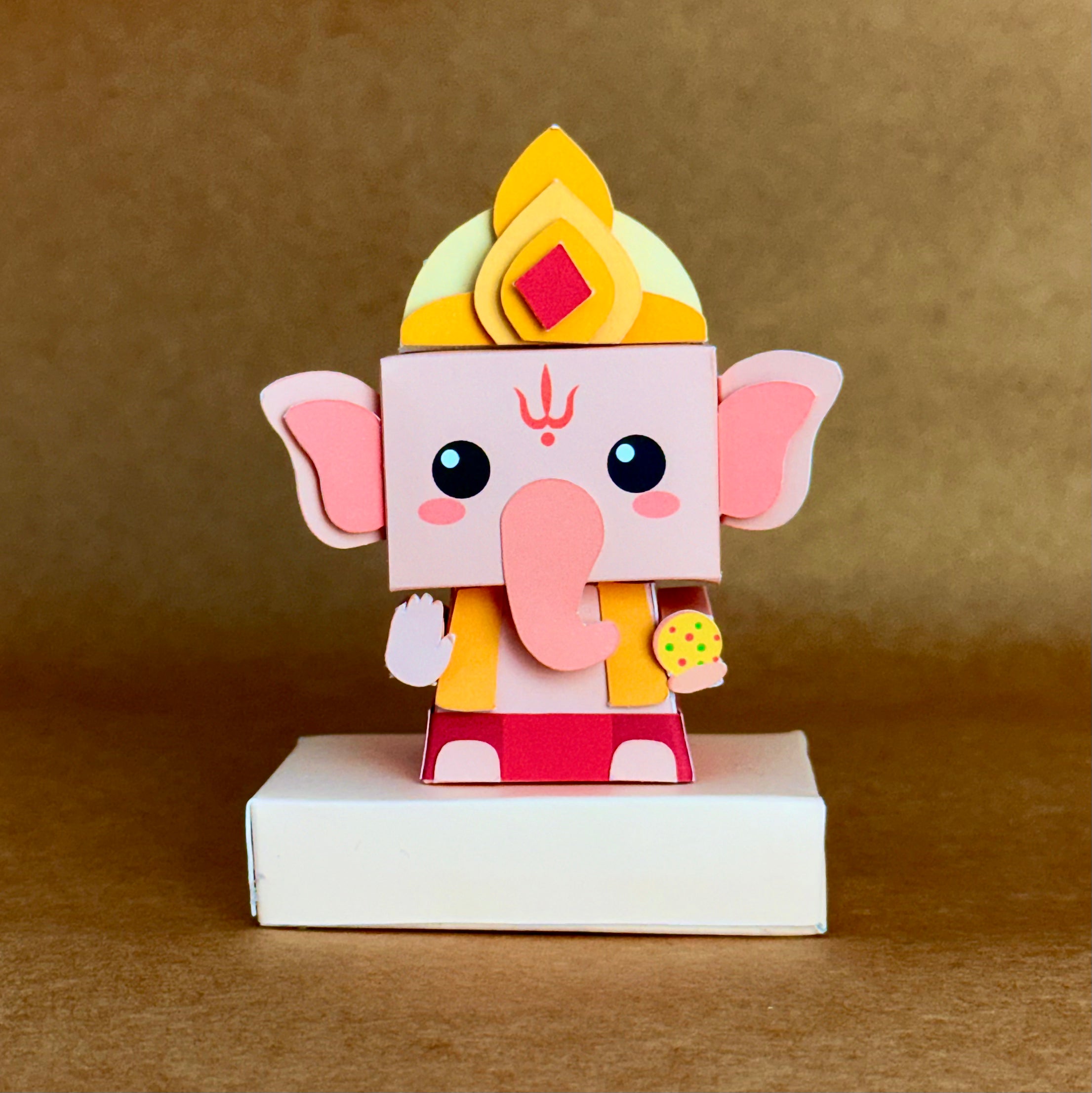 Handcrafted Eco-Friendly Ganesha Desk Idol with Magnetic Base