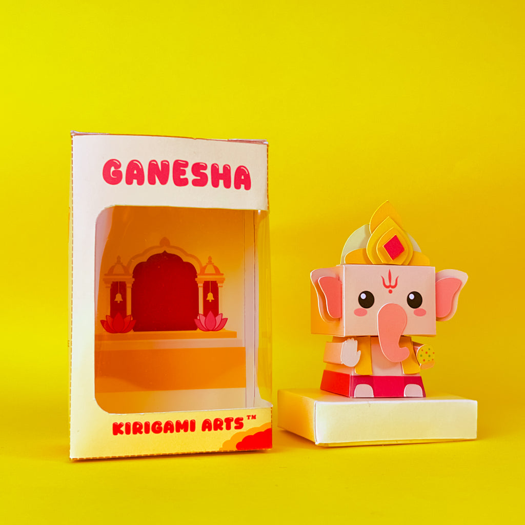 Paper Ganesha | Best fit for desk | Small Home Mandir