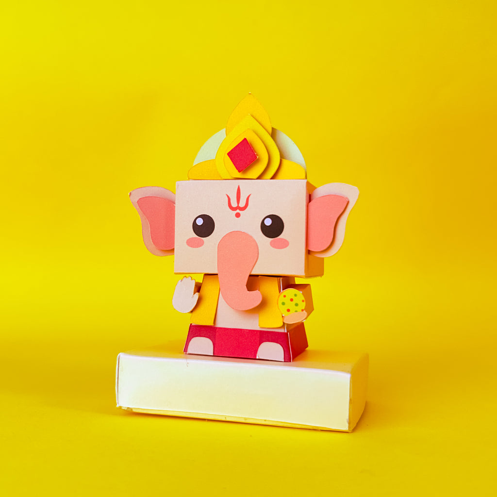 Paper Ganesha | Best fit for desk | Small Home Mandir