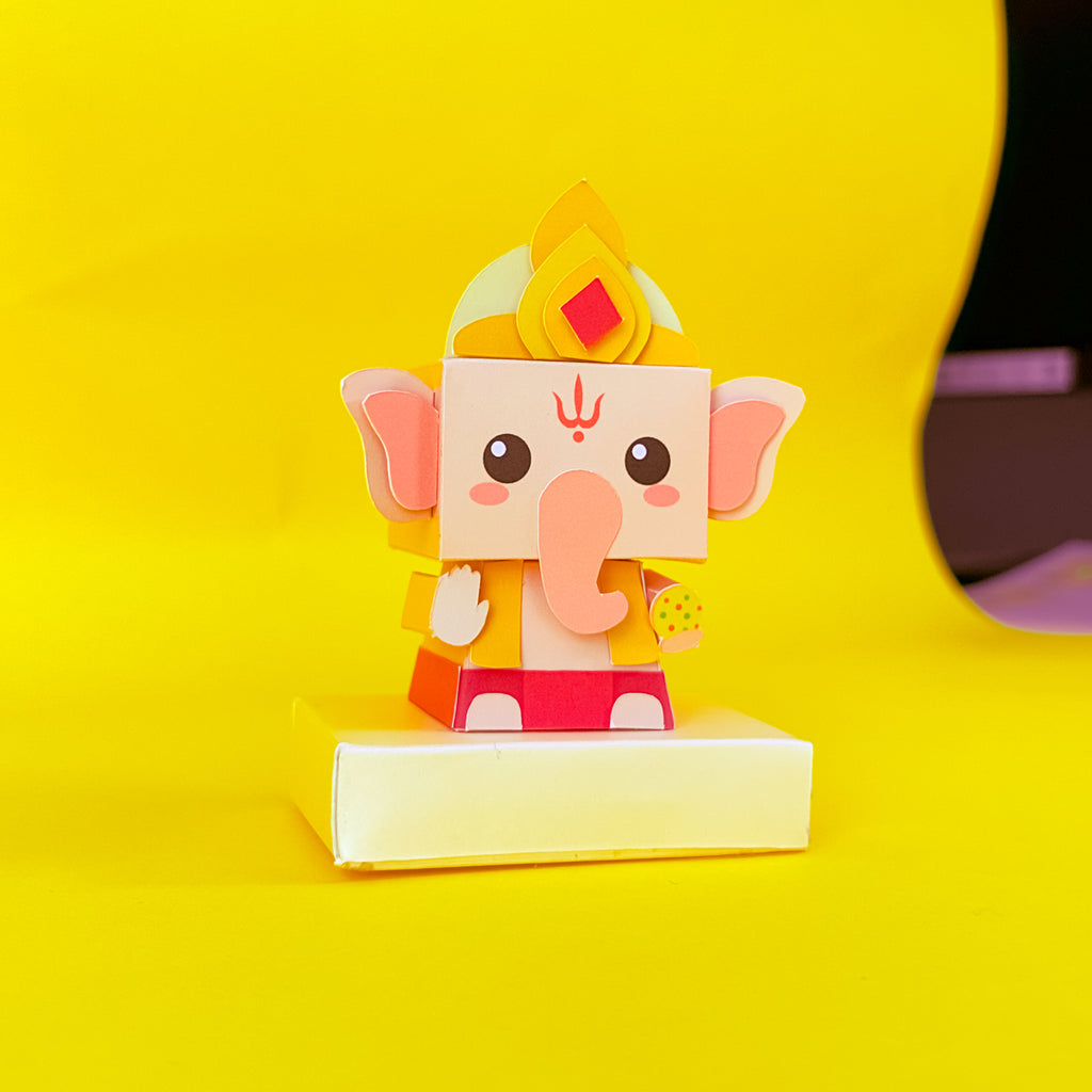 Paper Ganesha | Best fit for desk | Small Home Mandir