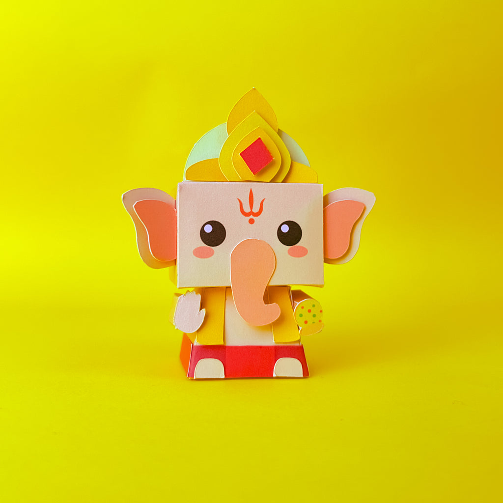 Paper Ganesha | Best fit for desk | Small Home Mandir