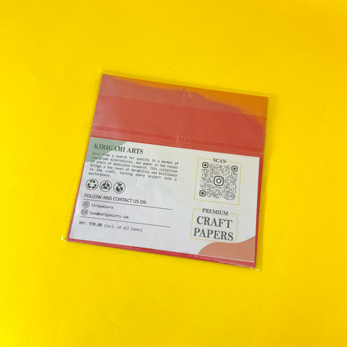 Craft Papers | 15x15cm | 15 Coloured sheets | Kirigami Arts