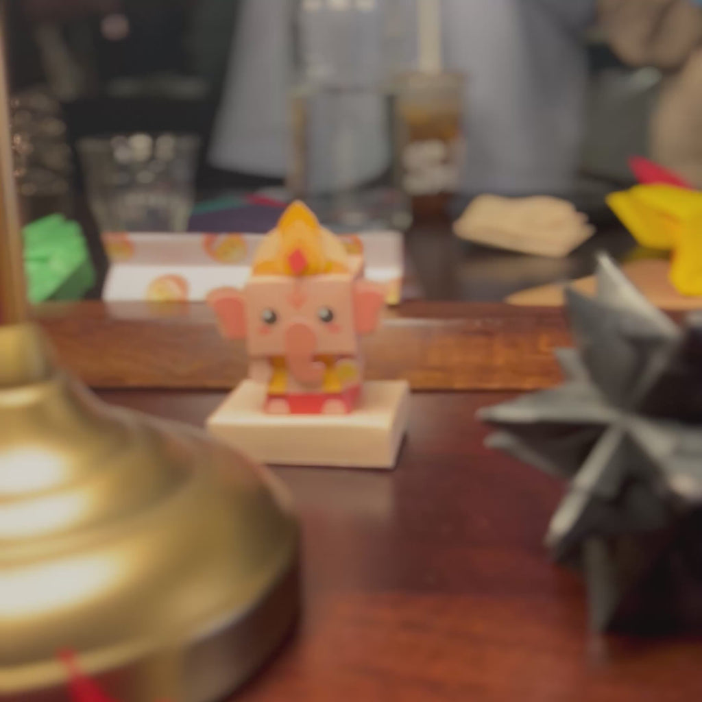 Handcrafted Eco-Friendly Ganesha Desk Idol with Magnetic Base